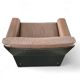 2 x Black shell & brown leather 620 chair programme lounge chair by Dieter Rams for Vitsoe, 1980s, top condition
