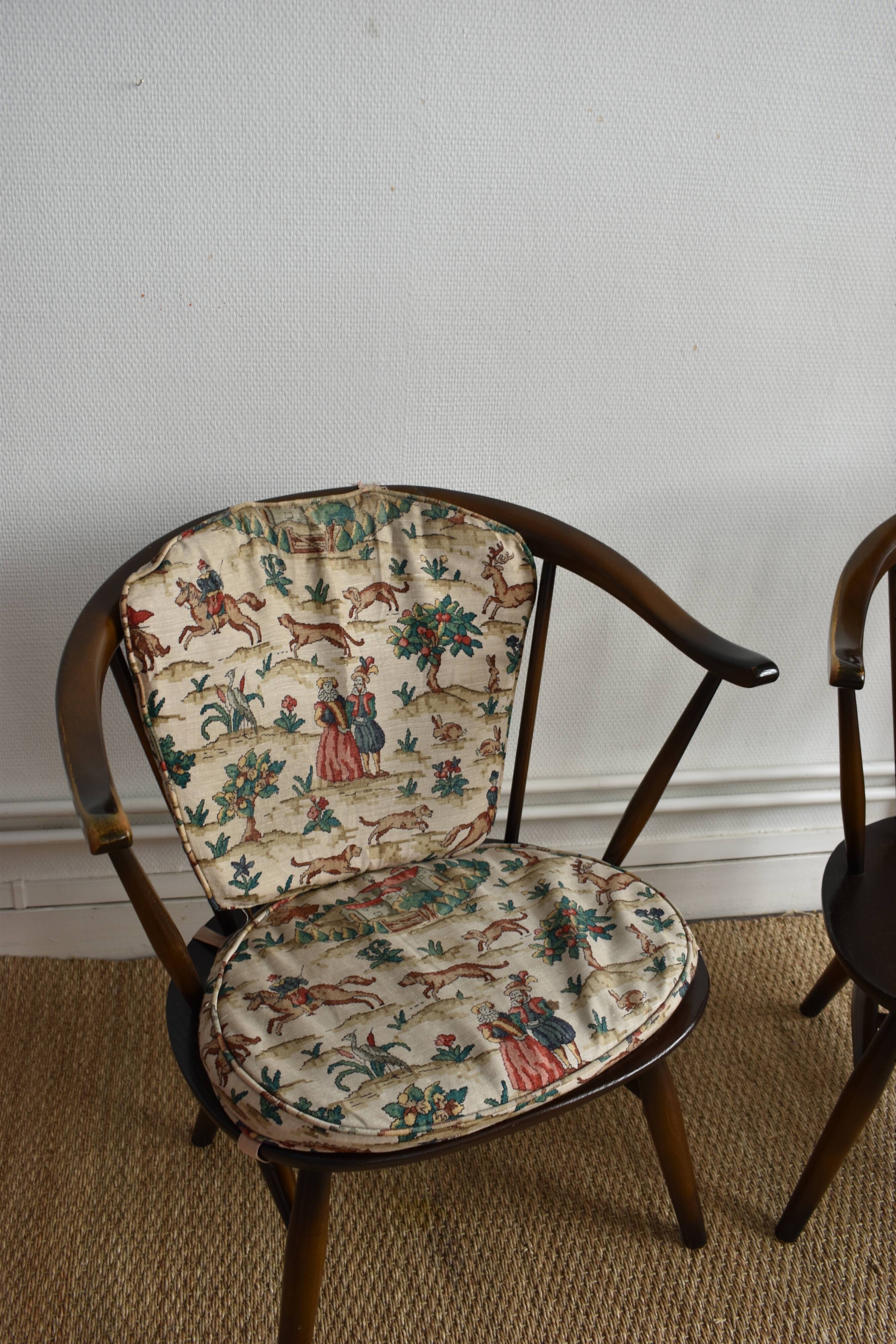 Vintage Ercol Buckingham armchairs