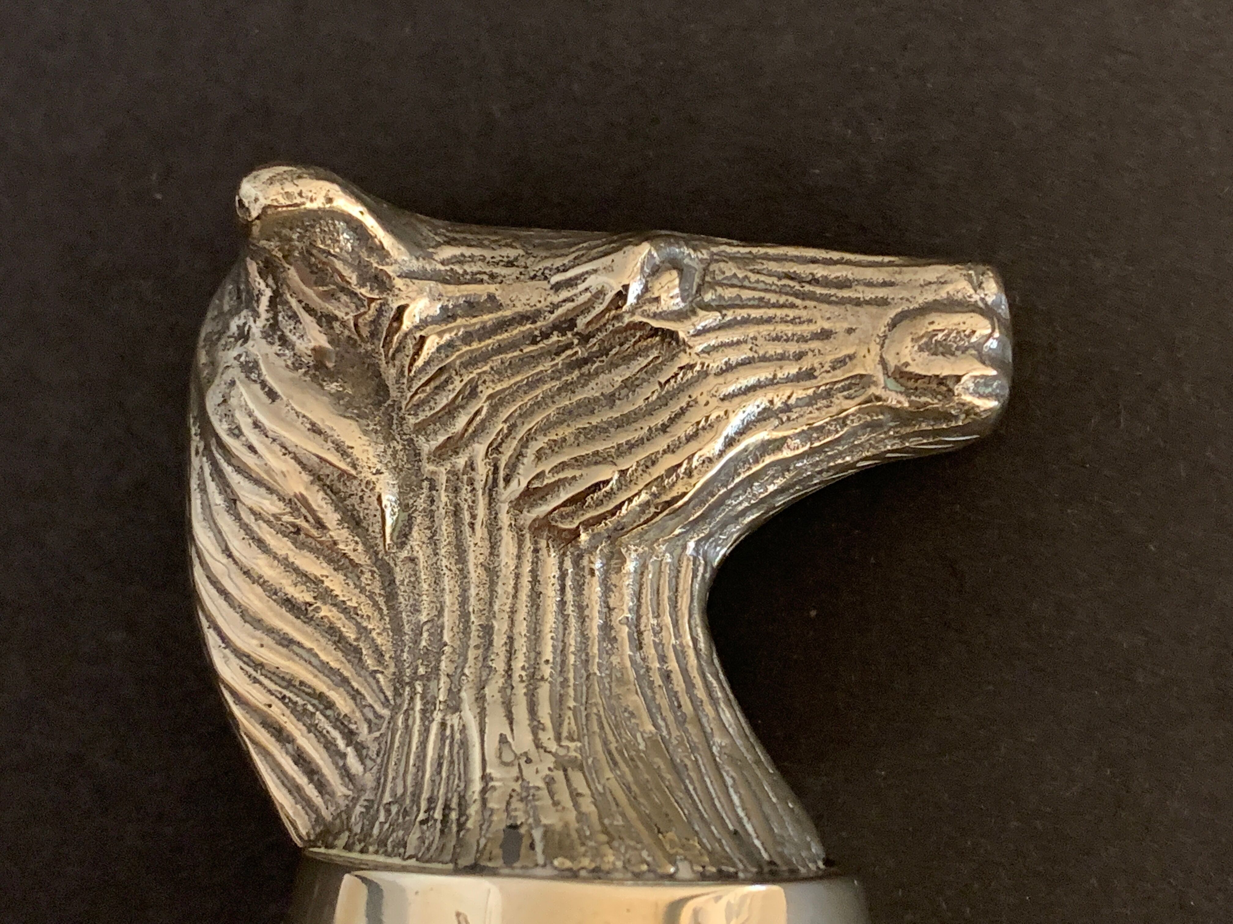 Glass or stirrup cup Gucci horse metal silver