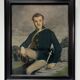 French school early 20th century, Portrait of a hunter, oil on canvas signed