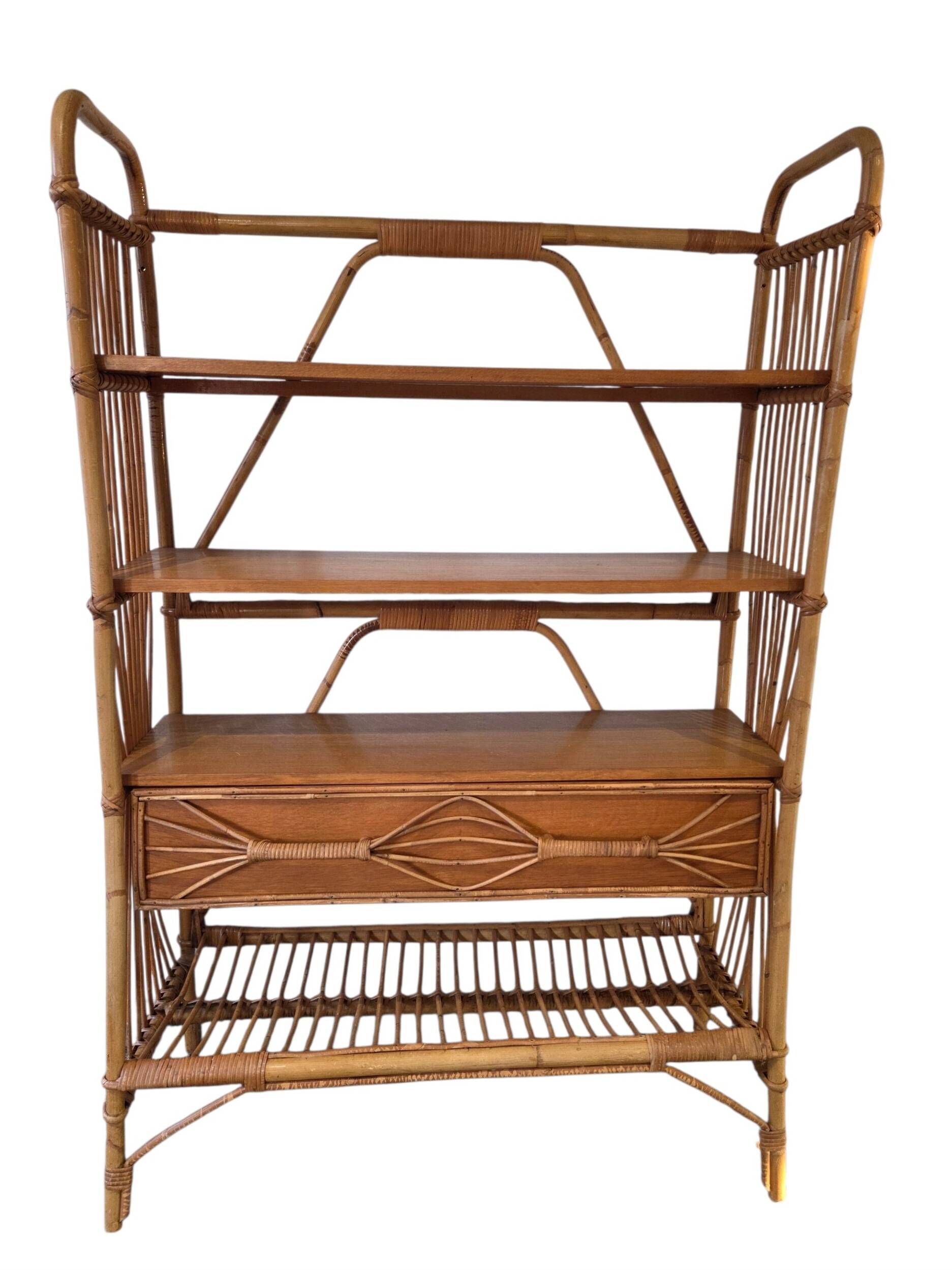 Rattan shelf – 1960s
