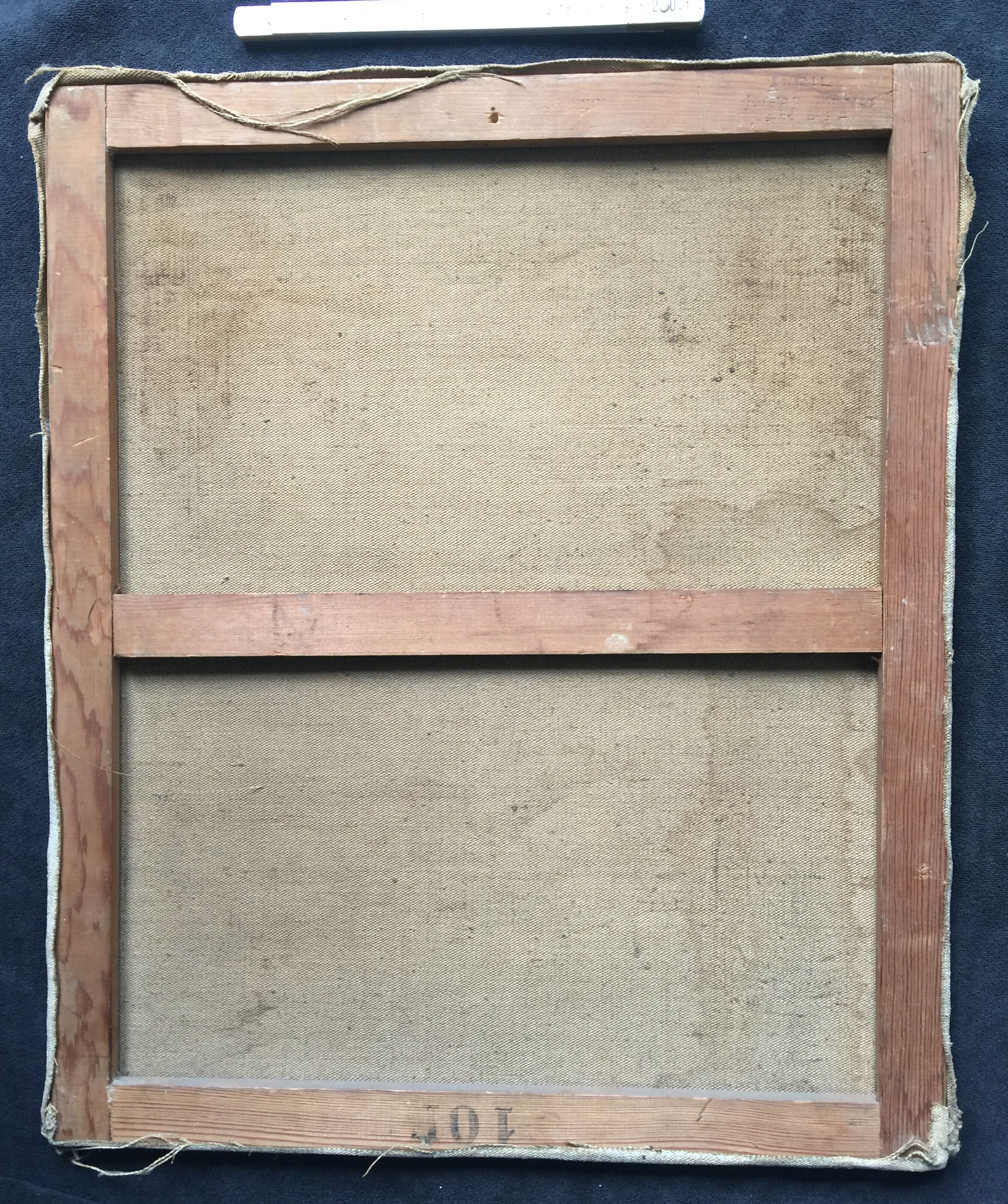 Oil on canvas "Man with red scarf" 1942 by AVRIL