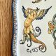 Antique Gien dish - 19th century - Italian Renaissance earthenware - Grotesque and allegorical decoration, 26.5 cm