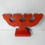 vintage painted wooden candlestick Scandinavian style
