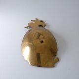 Empty pocket pineapple enamelled brass