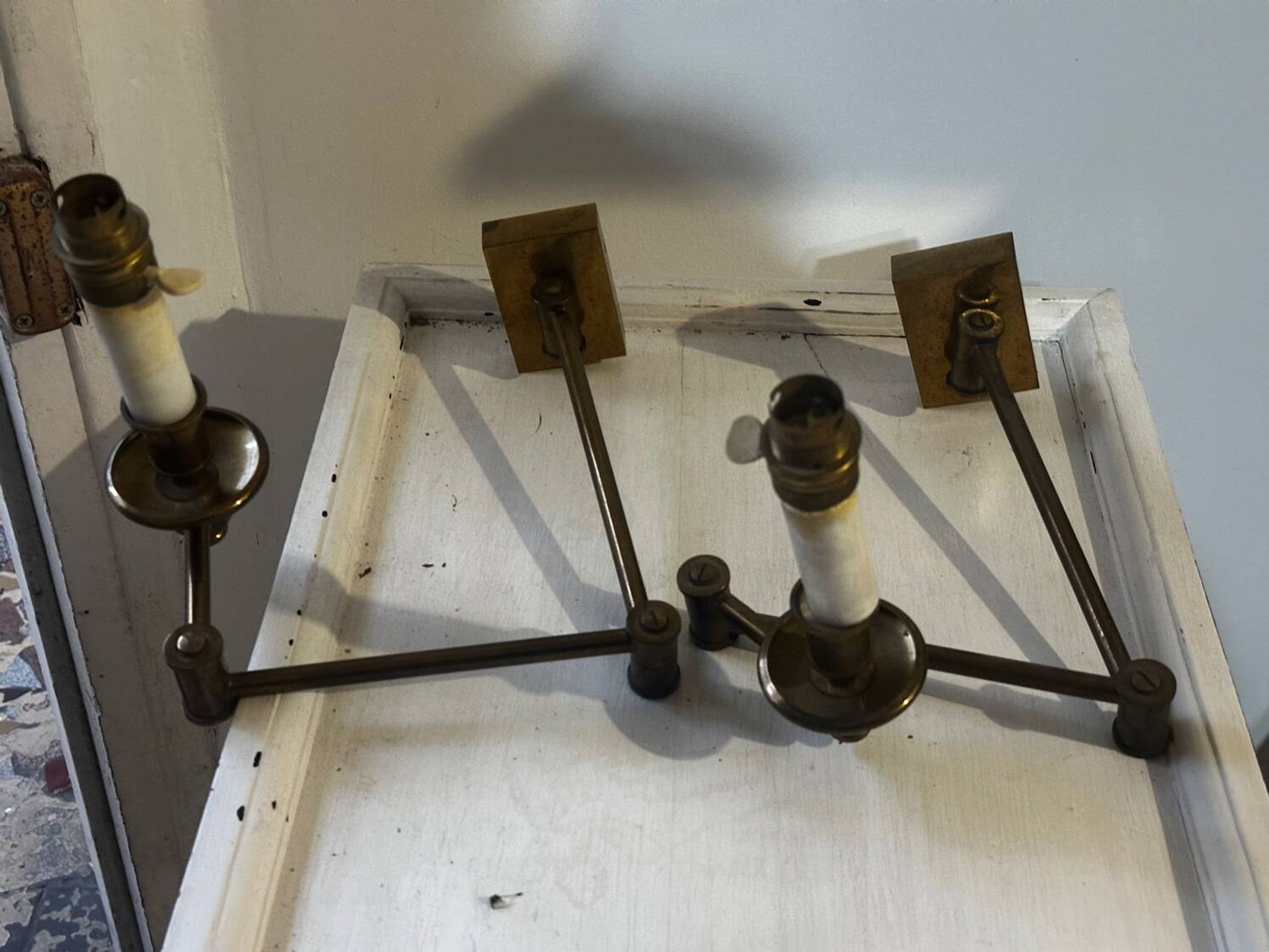 Pair of articulated wall sconces - Georges W Hansen Metalart - 1950 -