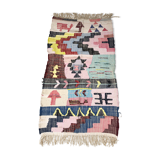 Moroccan Berber carpet Kilim Boucherouite Neuf 1, 68x1m