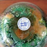 Eglomise Lacquered Glass Vase Line