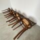 4 anciennes chaises de bistrot début 19 eme Josef Hoffmann bois cannage