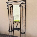 Wall coat rack wrought iron 1960