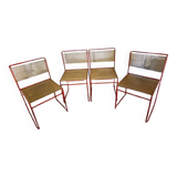 Giandomenico Belotti (1922-2004) - Set of 4 stackable chairs - Spaghetti model, Fly Lin edition