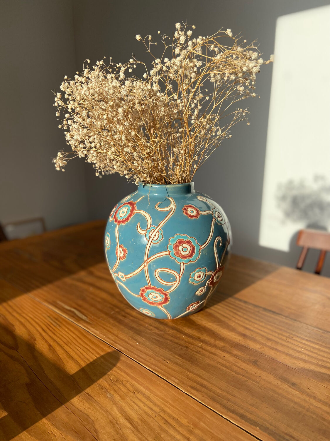 Faience ball vase 30s