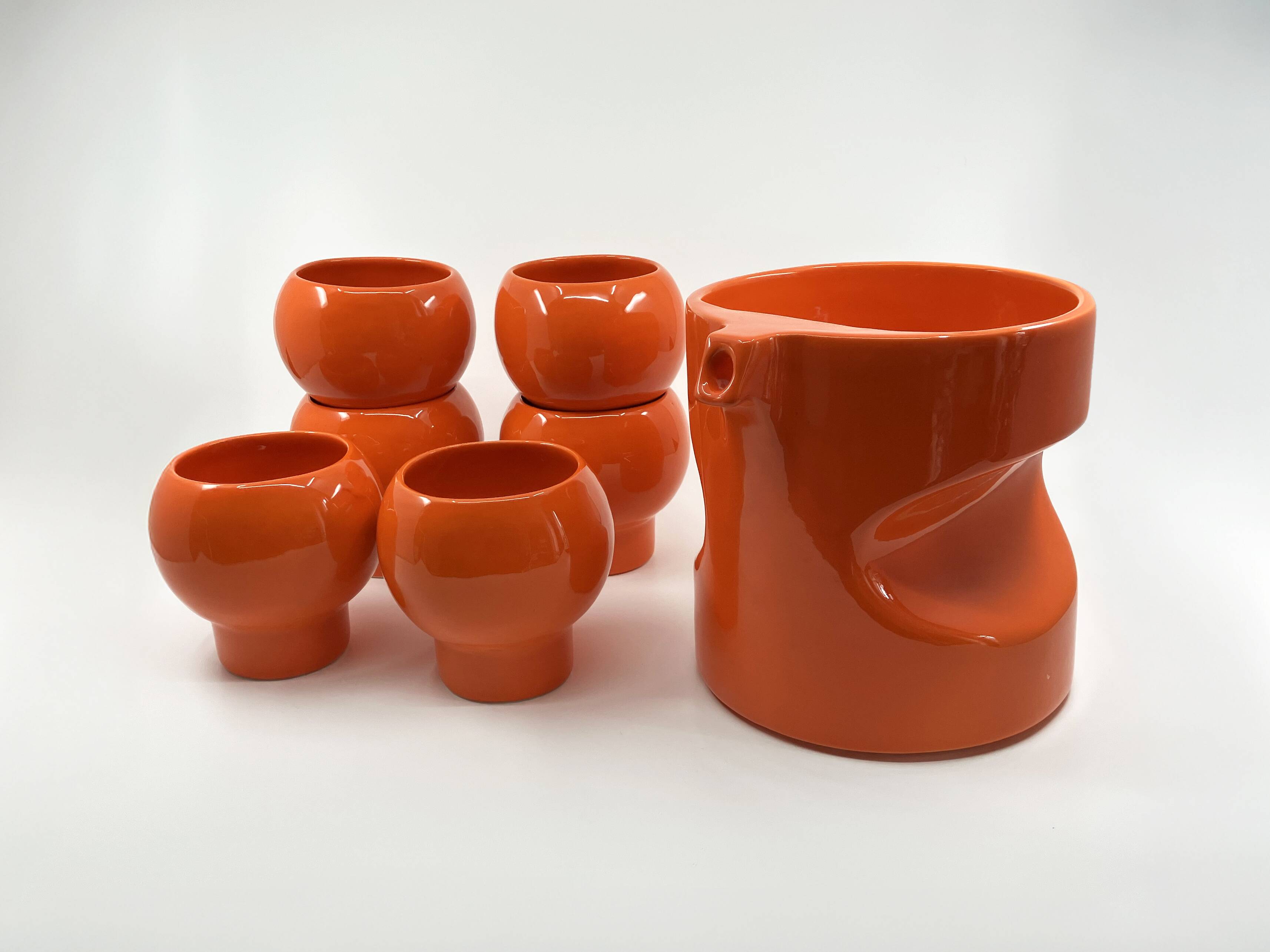Ceramic bowl/pitcher set • Georges Lanteri for A.R.P. • Circa 70s