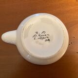 Taste-wine in desvres earthenware, décor "Rouen"