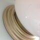 Ceiling lamp globe in white opaline and gold metal art deco style