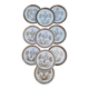 Set of 10 Flat Plates in Stoneware from Longchamp Manufacture