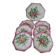 dessert plates and serving dish in earthenware – hand-painted decoration