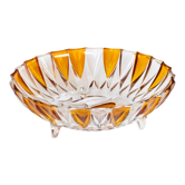Corbeille / coupe tripode ancienne en cristal