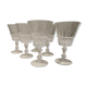 Set of 6 crystal stemmed glasses