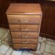 Vintage weekly chest of drawers with compass feet