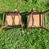 bistro chairs with pattern on the seat