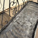 Wrought iron garden bench
