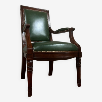 Empire style natural wood office armchair 20th century