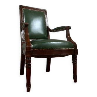 Empire style natural wood office armchair 20th century