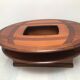 Coffee table bar trunk oval vintage cherry 70s-80s