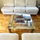 Sofa set + 2 Jacques Charpentier armchairs