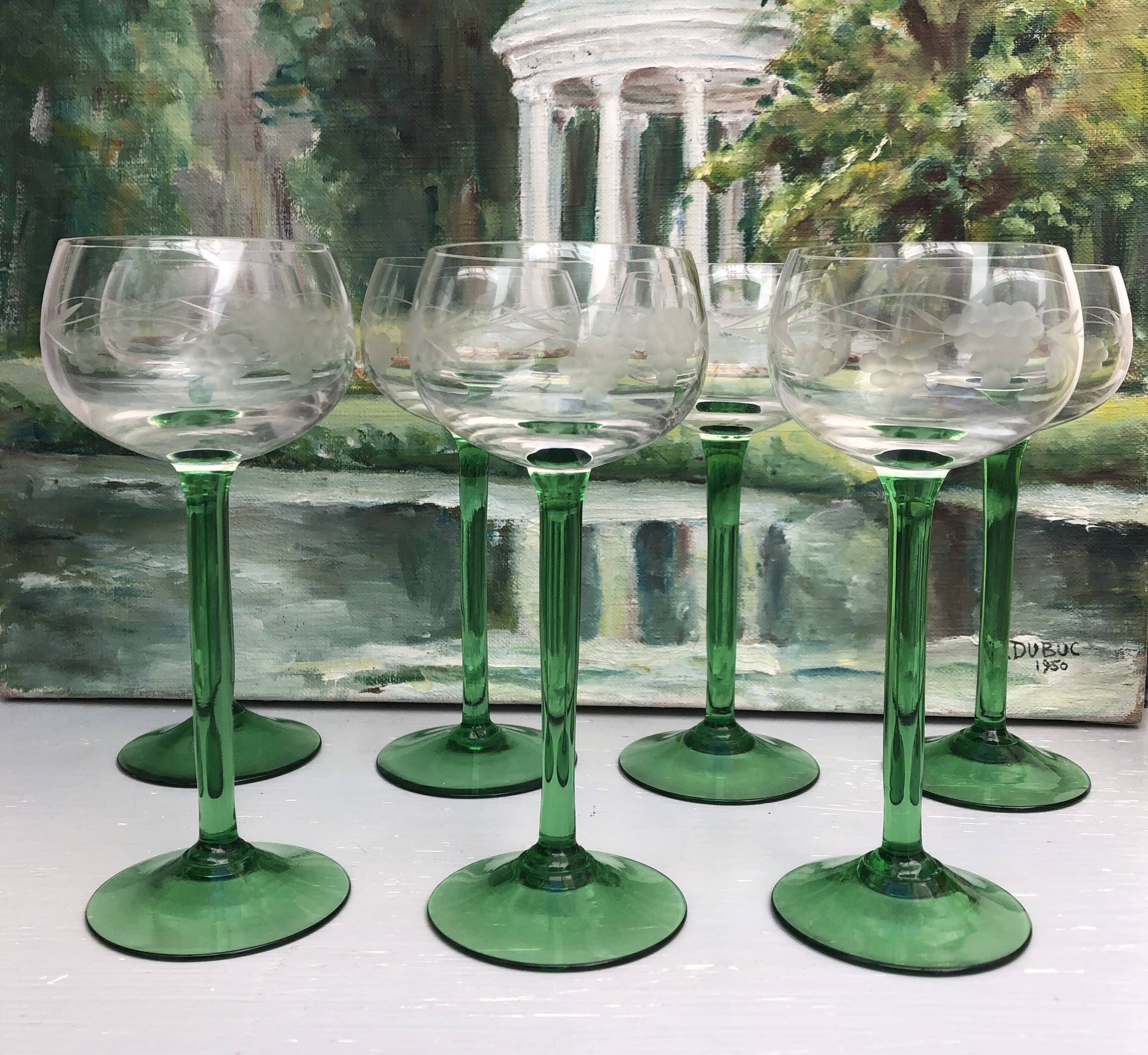 Vintage Alsace wine glass