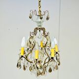 Baccarat Cage Chandelier In Bronze And Crystal Louis XV Style XIX Eme Century