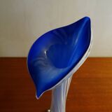Murano glass vase twisted flower neck
