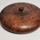 Boite ancienne ronde en loupe d'orme ou thuya