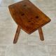 Tripod stool in solid oak 1950