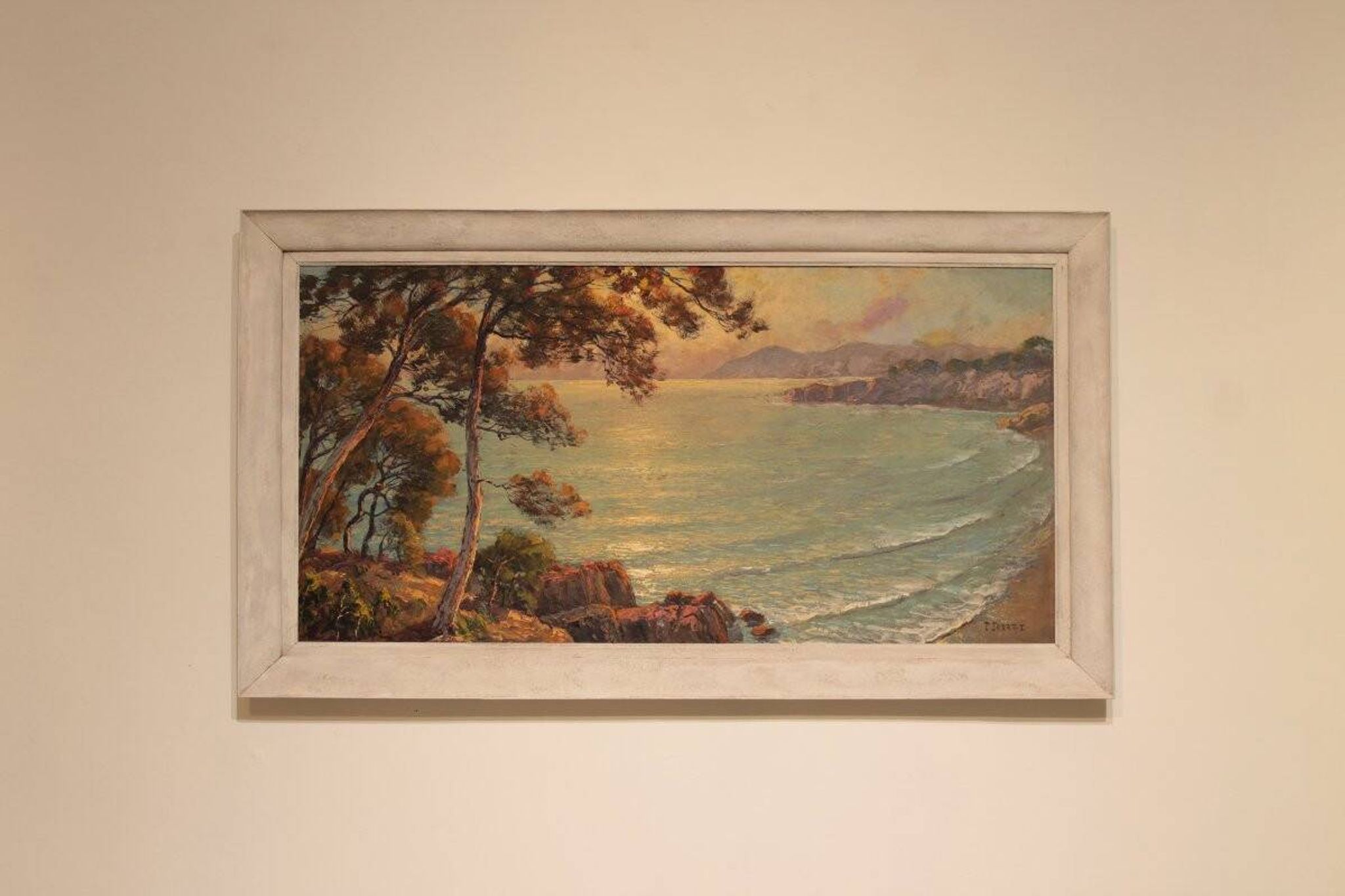 Grande peinture marine de Pierre Forest - Côte d'Azur, années 1920/1930
