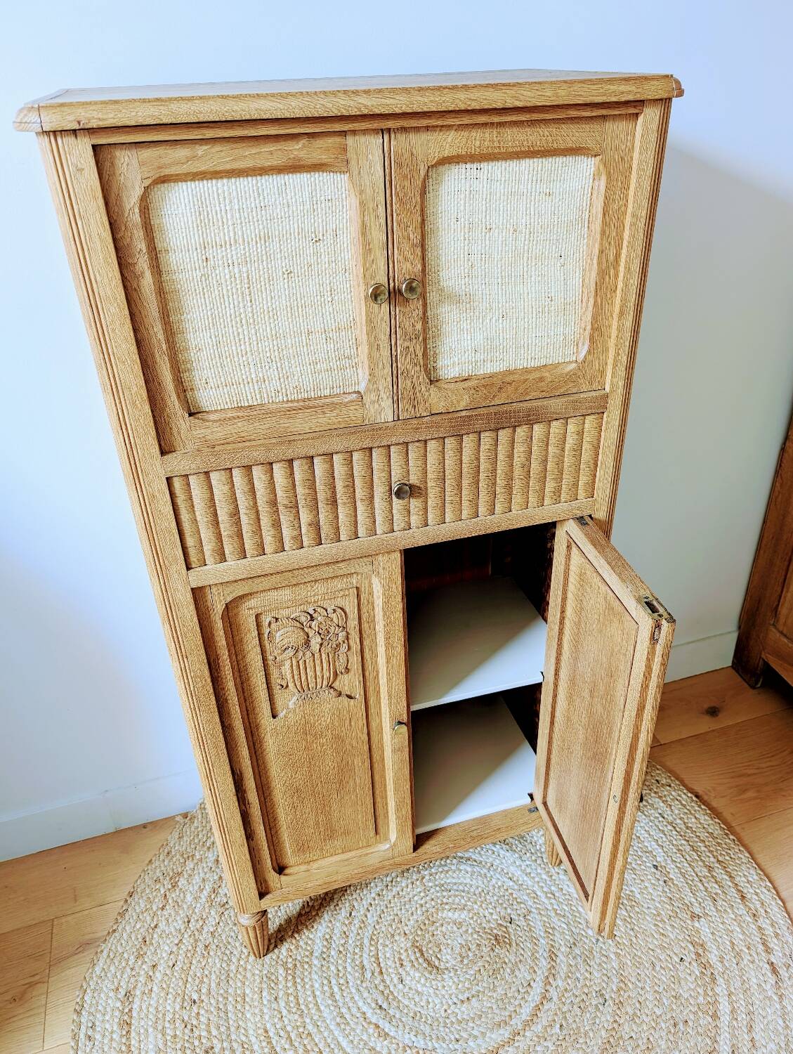 Solid oak Art Deco sideboard