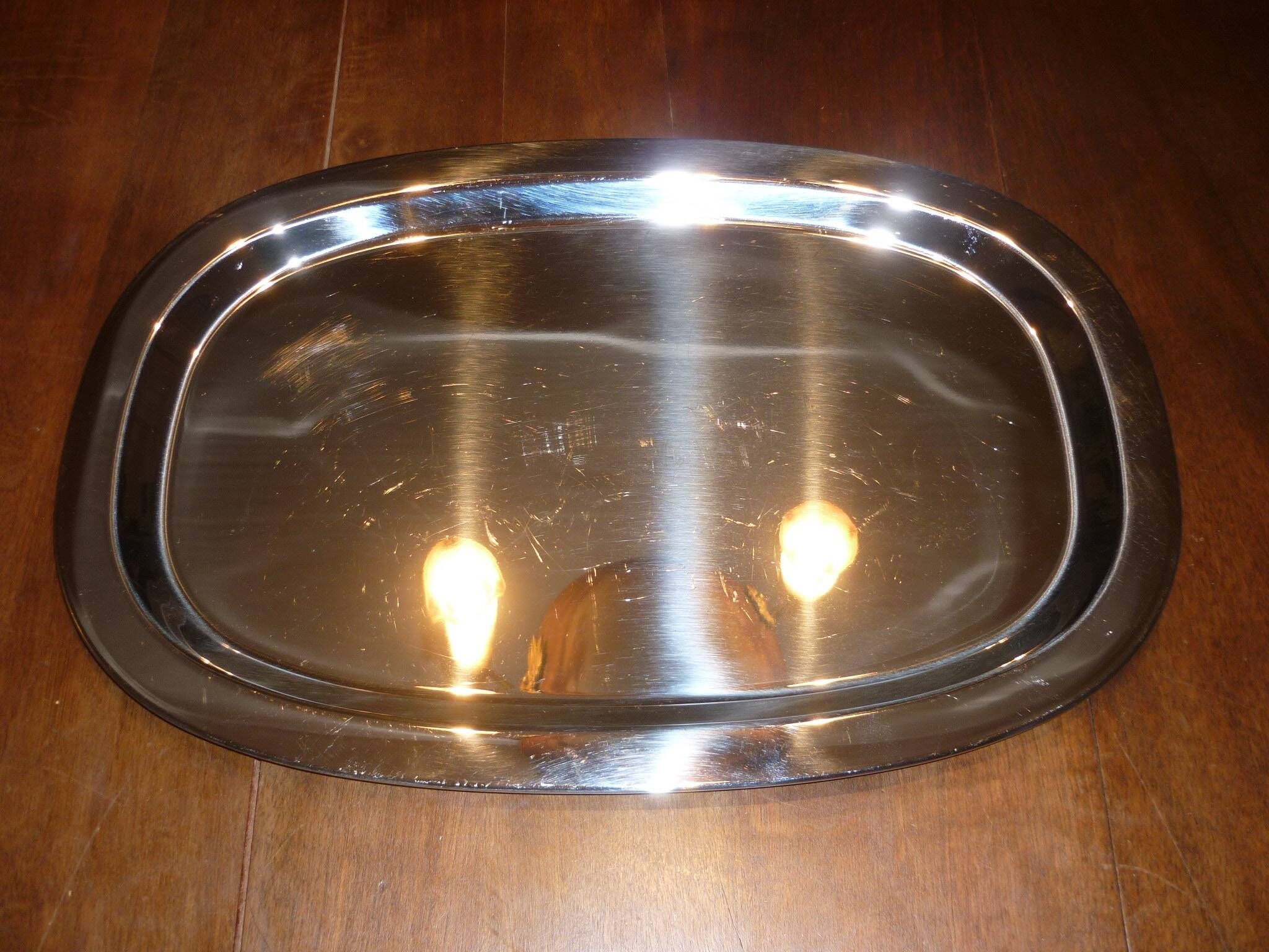 Plateau de service en acier inox WMF Cromargan 49X33