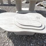 Natural travertine coffee table