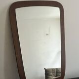 Scandinavian teak wood mirror, circa 1950/1960