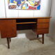 Scandinavian vintage office of the 60s light oak
