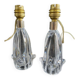 Pair of crystal lamp bases