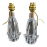 Pair of crystal lamp bases