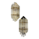 Pair of Venini wall lights, Murano cut glass, circa 1970s, Italy