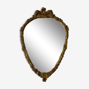 Ancien miroir en bois doré style Louis XVI