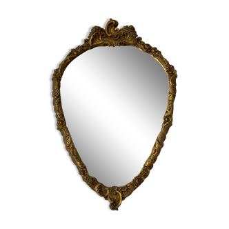 Old gilded wooden mirror Louis XVI style