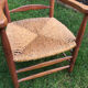 Fauteuil vintage orme et paille