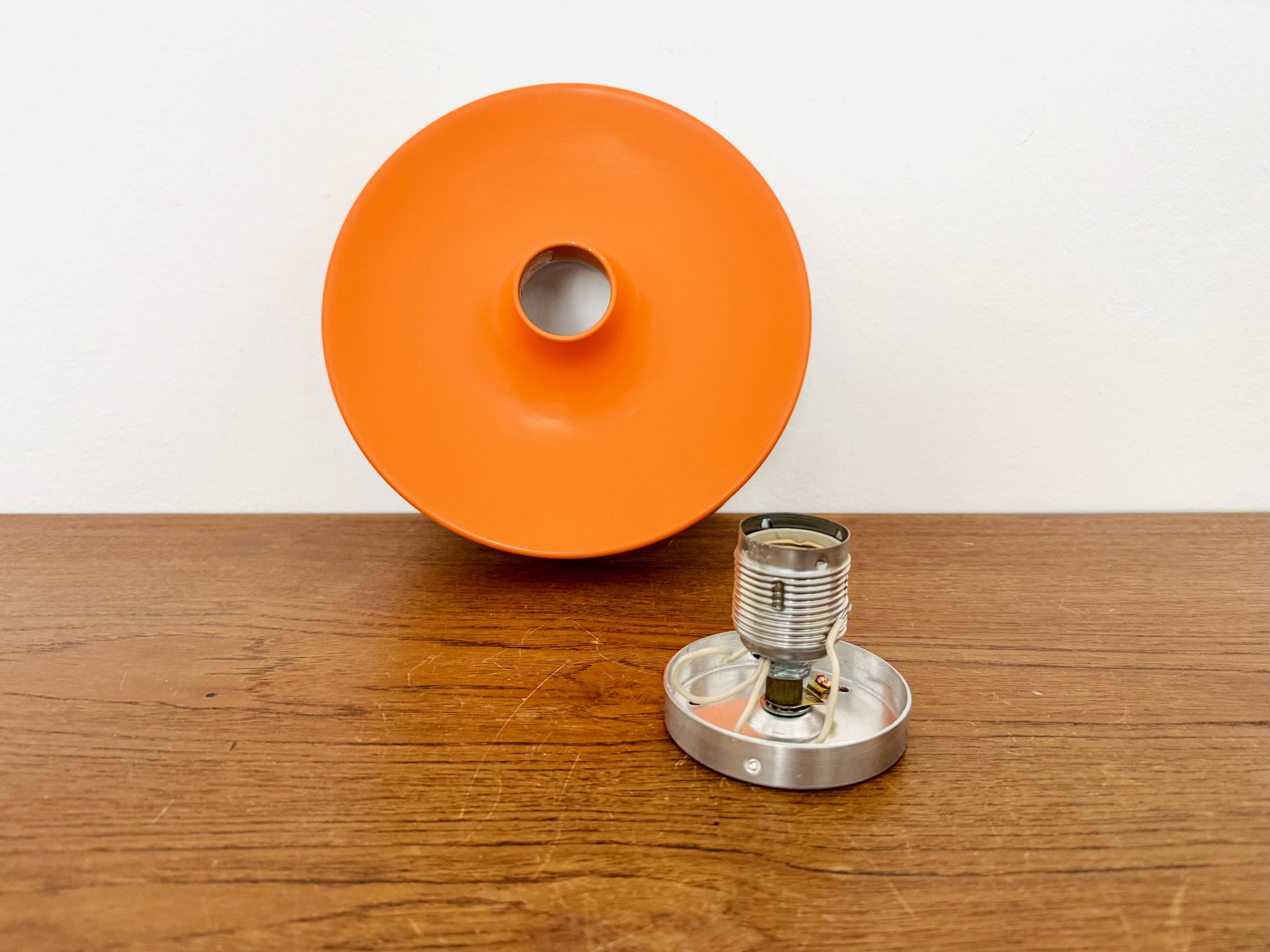 Orange 1970s Ufo Wall or Ceiling Lamp from Staff