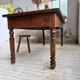 Table de ferme ou table de drapier noyer massif 1900