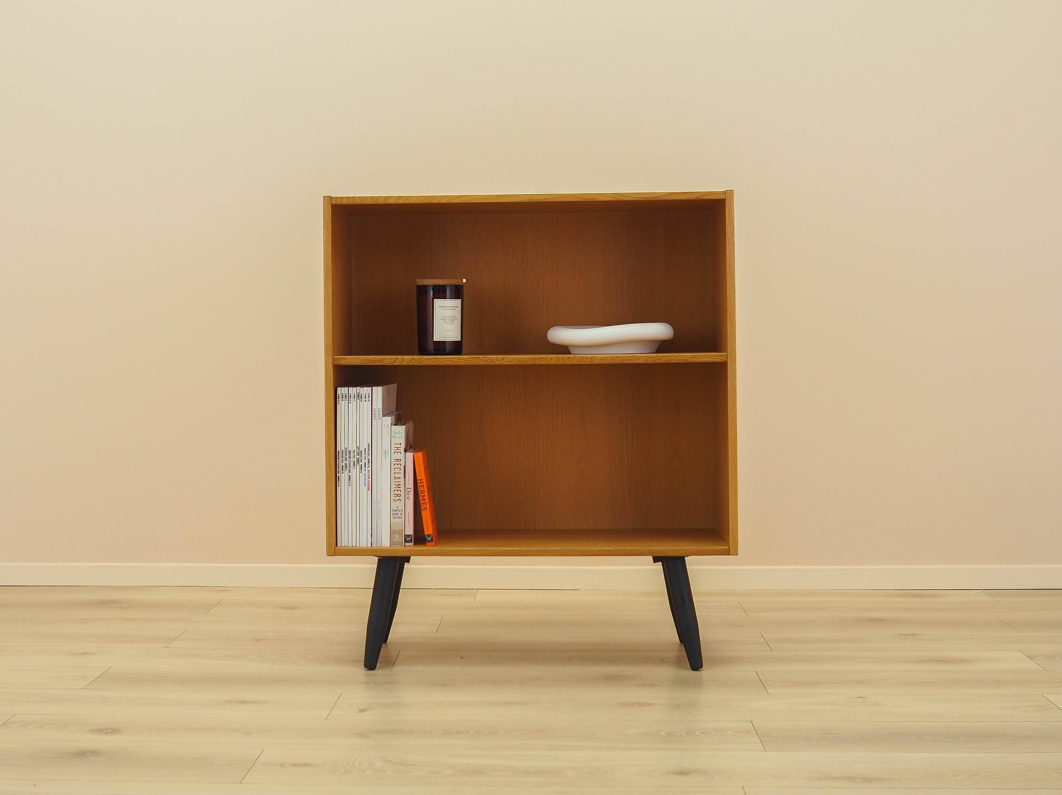 Ash shelving unit on splayed legs, Denmark, 1960s